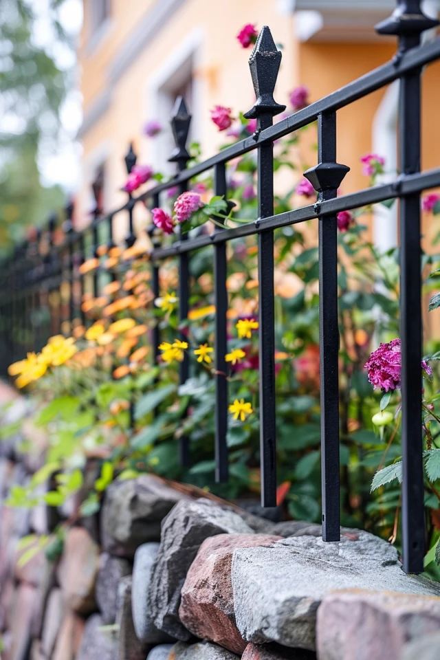 Rustic Aluminum Picket Fence