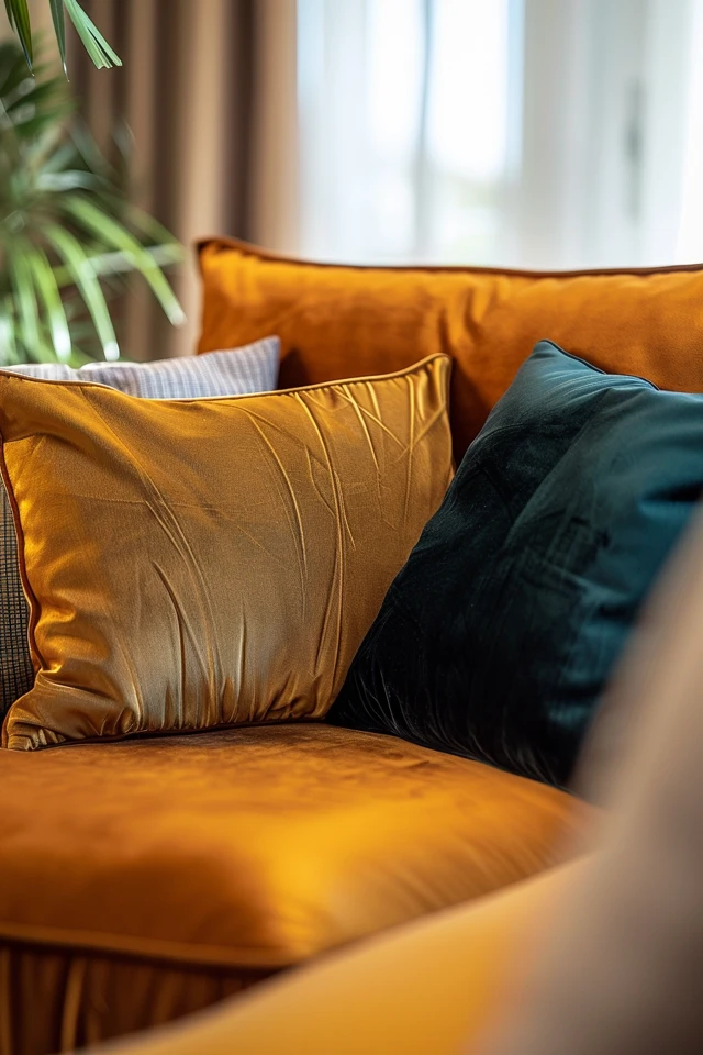 How To Decorate Around A Gold Sofa: Luxurious Accents