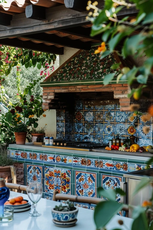 Chic Outdoor Kitchen Tile Ideas for Your Patio