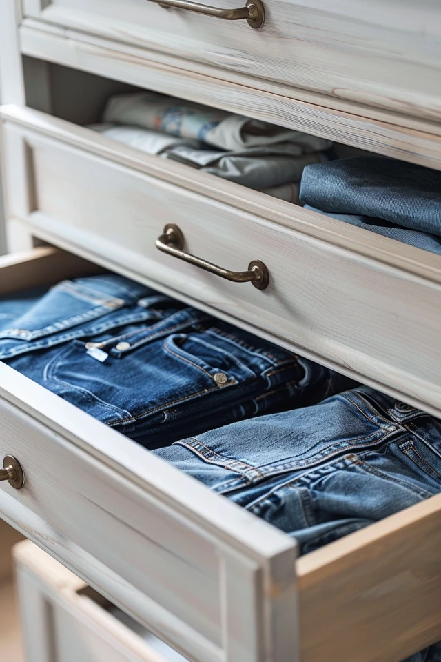 How To Organize Jeans In A Drawer: Efficient Folding Methods