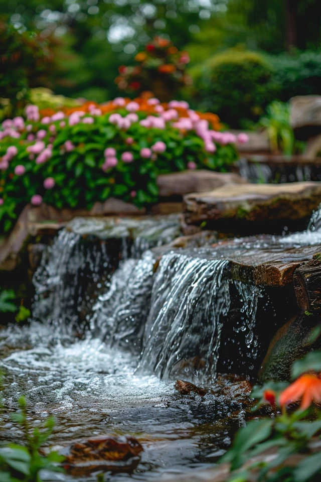 Solar Powered Waterfalls