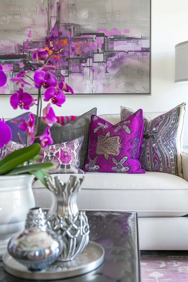 Chic Grey and Purple Living Room Ideas to Inspire