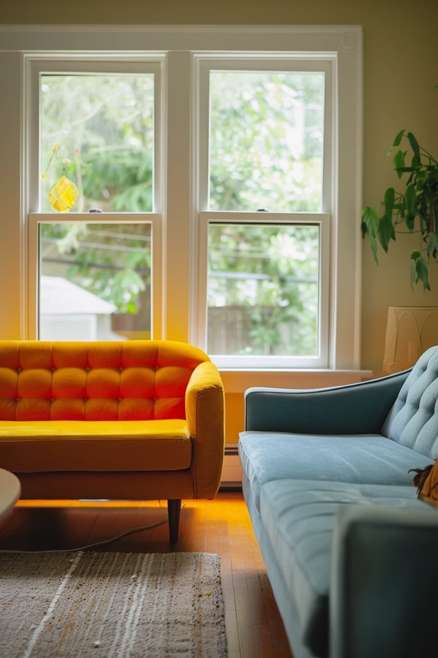 Create a Cozy and Functional Living Room with Two Sofas