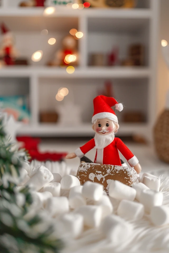 Ten Easy and Creative Elf on the Shelf Ideas Using Marshmallows