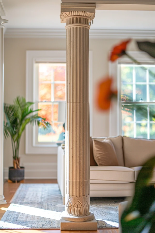 Sculpted Pillar Decoration Ideas for Home