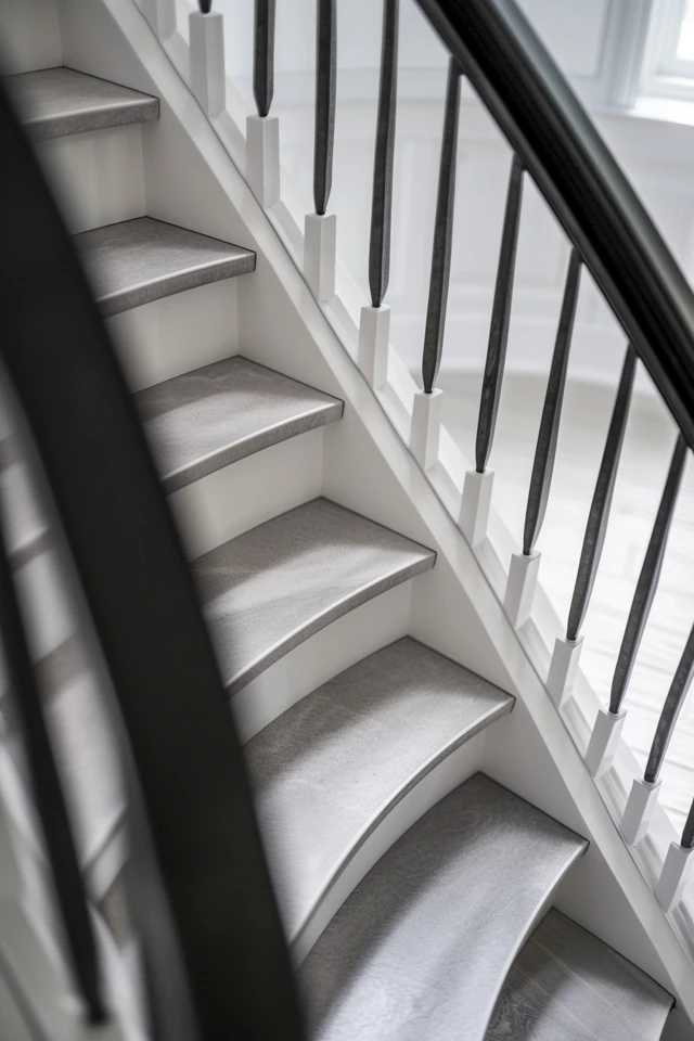 Chic Grey and White Staircase Designs for Your Home