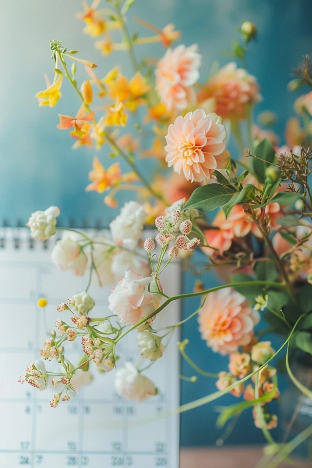Floral and Summer Themes for June Calendar