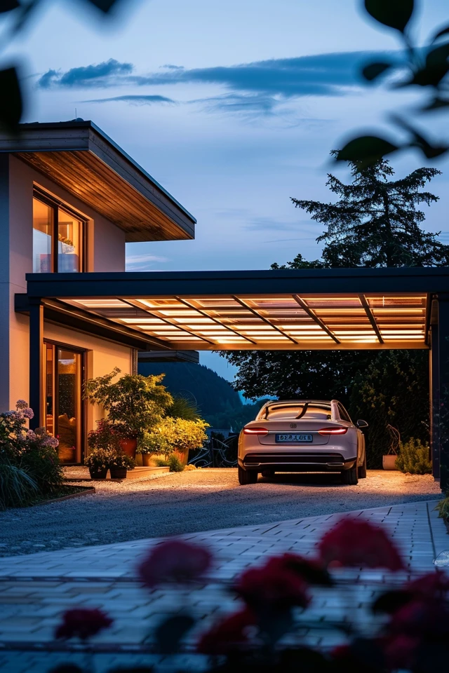 Outdoor Carport Lights: LED and Solar Options
