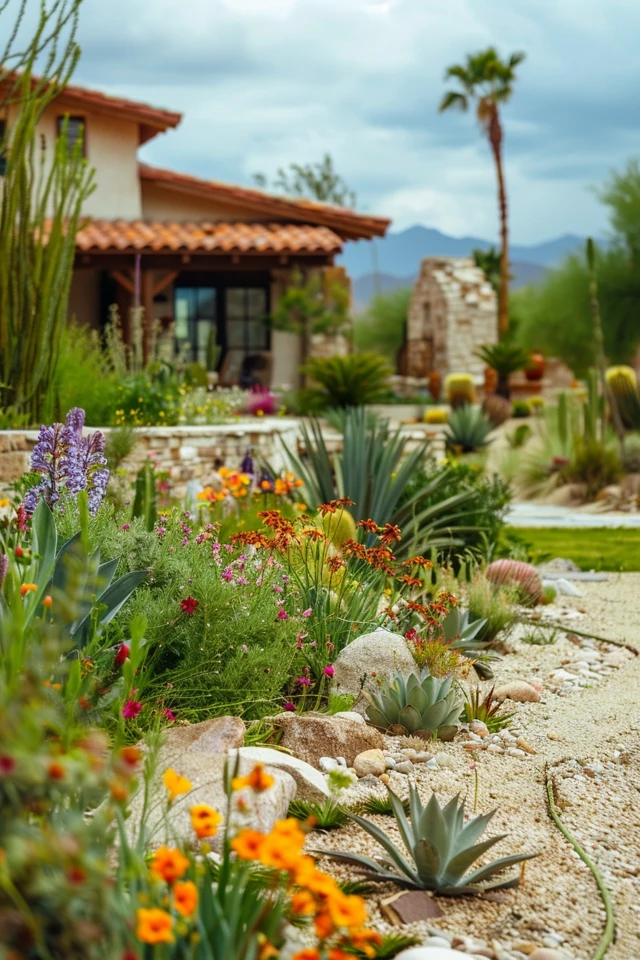 Incorporating Seating Areas in Desert Landscape