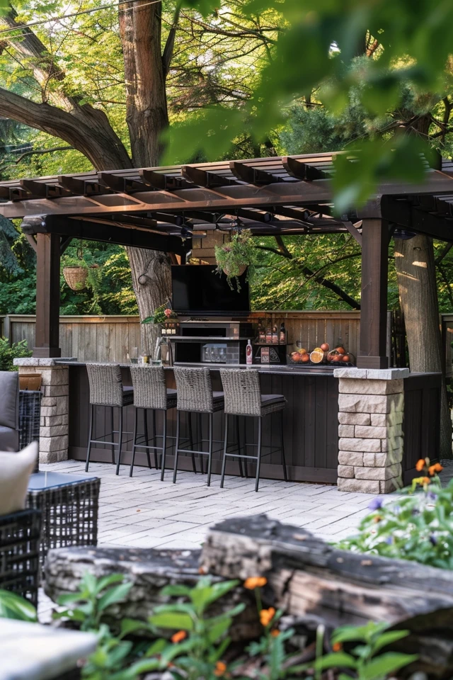 Elevate Your Space with Pergola Bar Ideas!