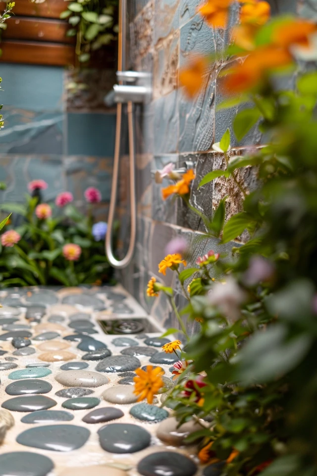 Design Ideas for River Rock Shower Floors