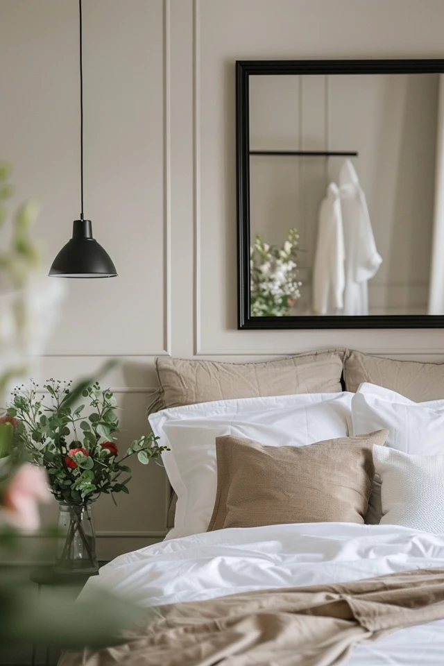 Chic Mirror Above Bed Ideas for Stylish Bedrooms