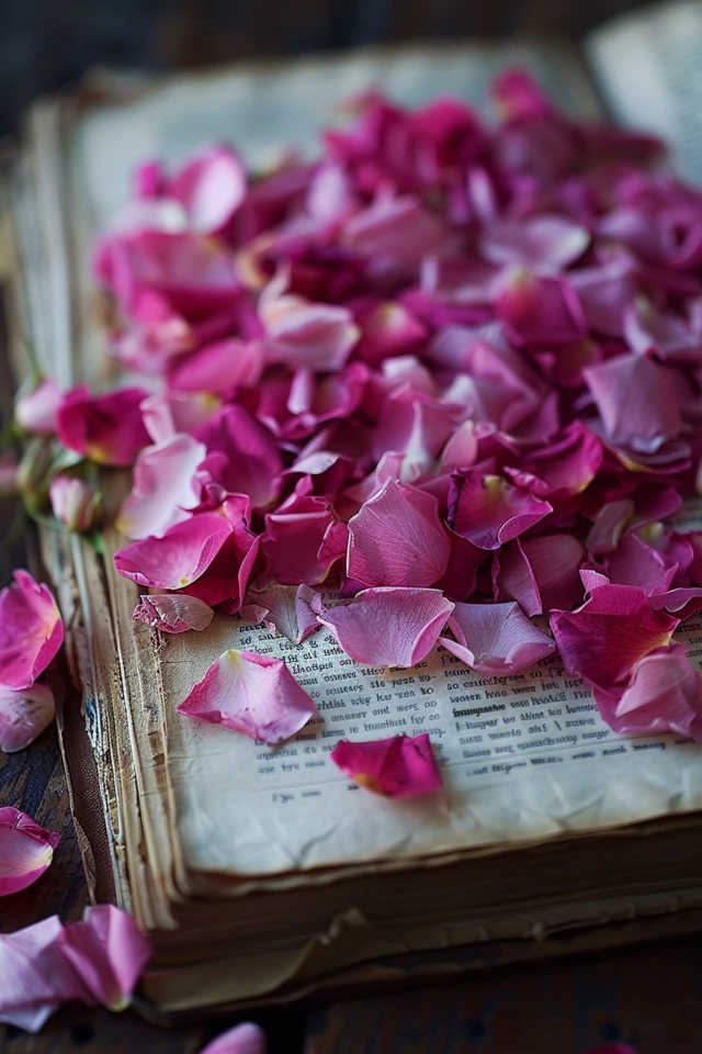 Dehydrating rose petals