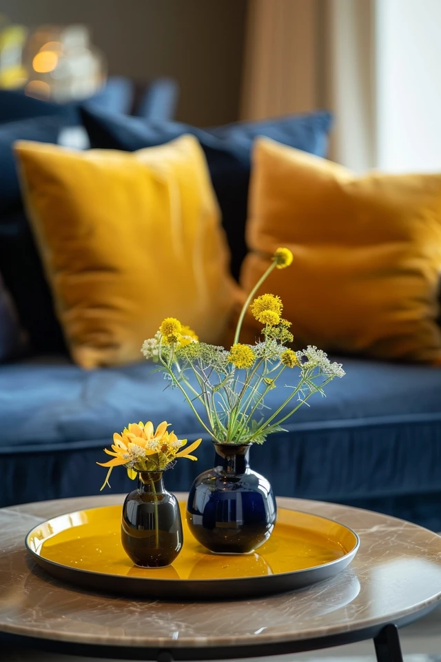 Navy Blue & Yellow Living Room Decor – Sunny & Sophisticated Tips