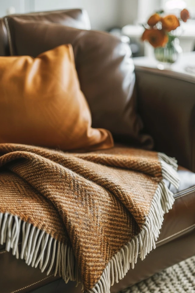 Choosing the Right Throw Blanket for Your Leather Sofa