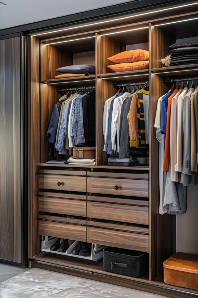 Covering an Open Closet with Curtains