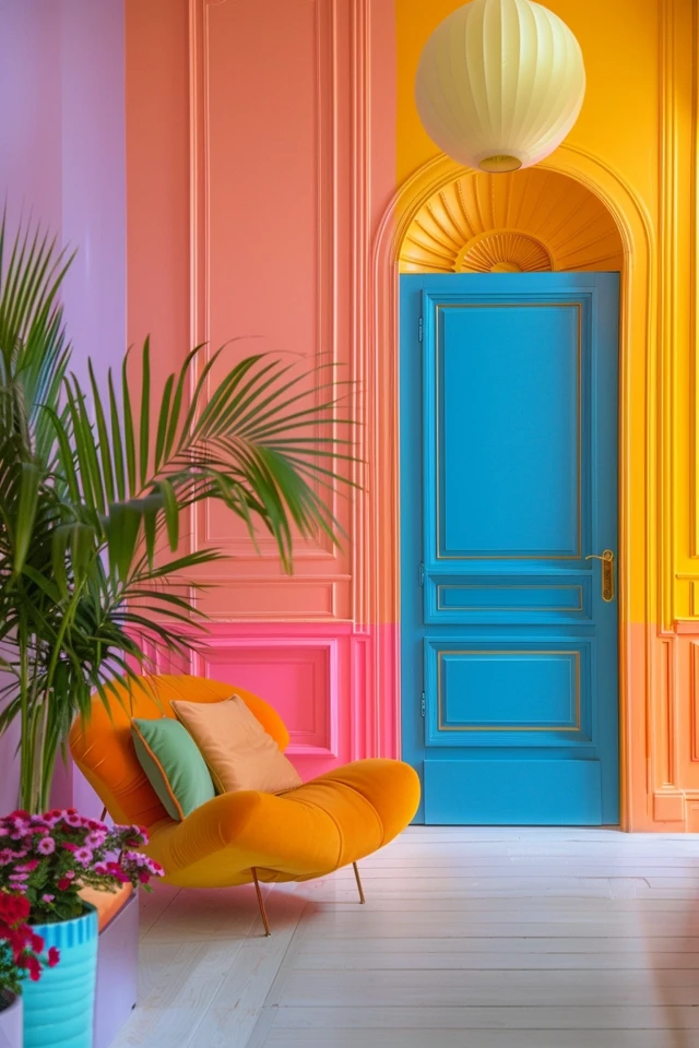 Elegant and Minimalist Apartment Door Decor