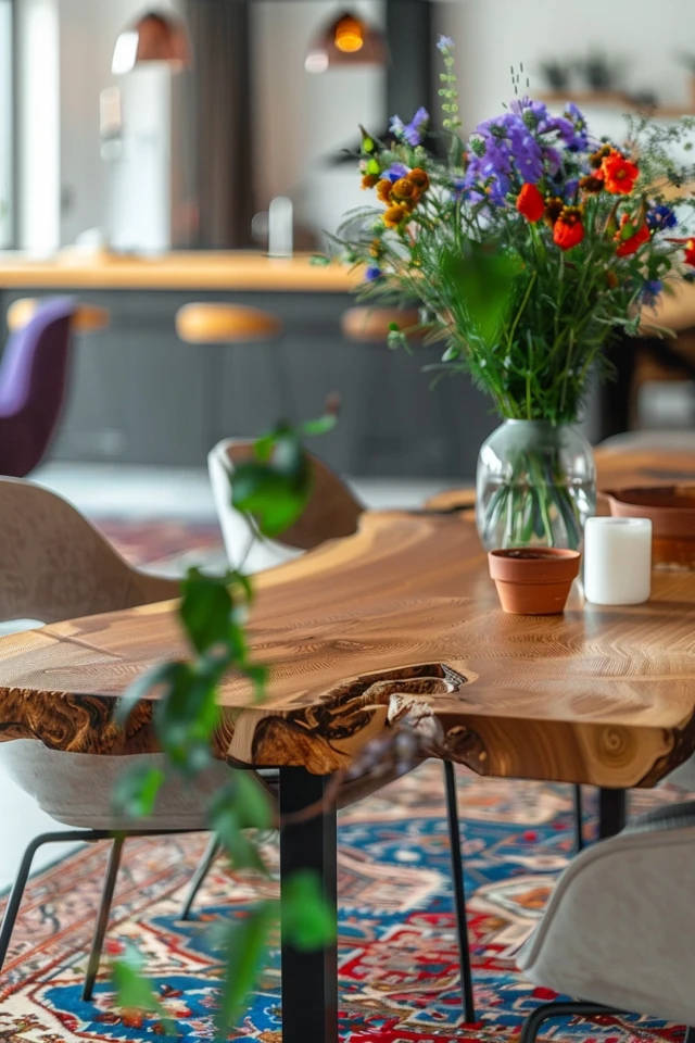 Under the Dining Table and Chairs