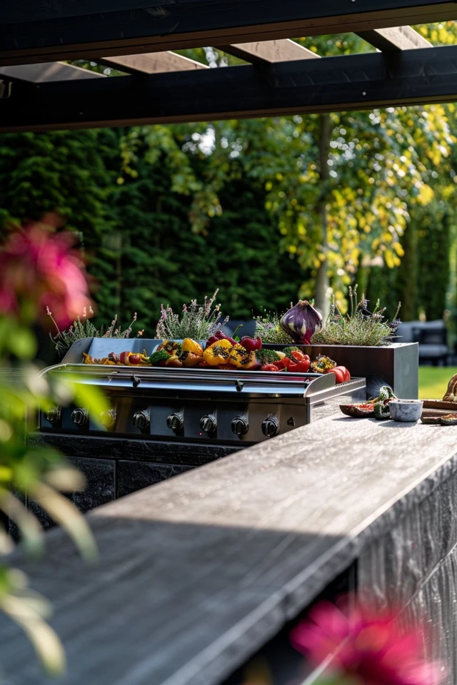 Set Up a Cooking Station Under a Pergola