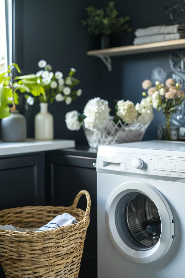 Makeover Your Laundry Room with Black