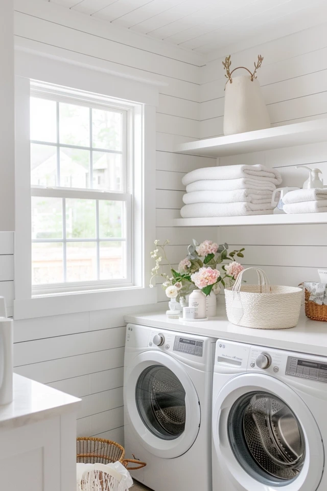 Modern Shiplap Designs for a Vintage Laundry Room Inspiration