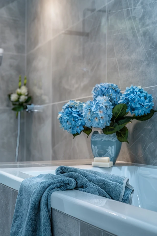 Shimmering Wall Tiles and Contrasting Patterns