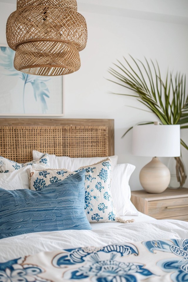 Minimalist Aesthetic with Vibrant Blue-and-White Palette