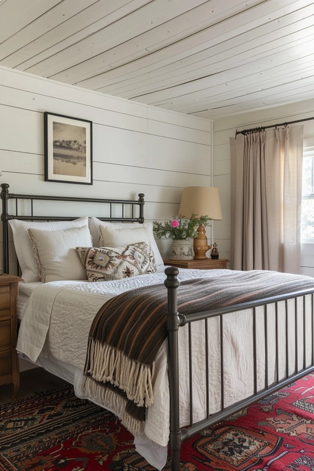 Modern Farmhouse Bedroom Colors and Patterns