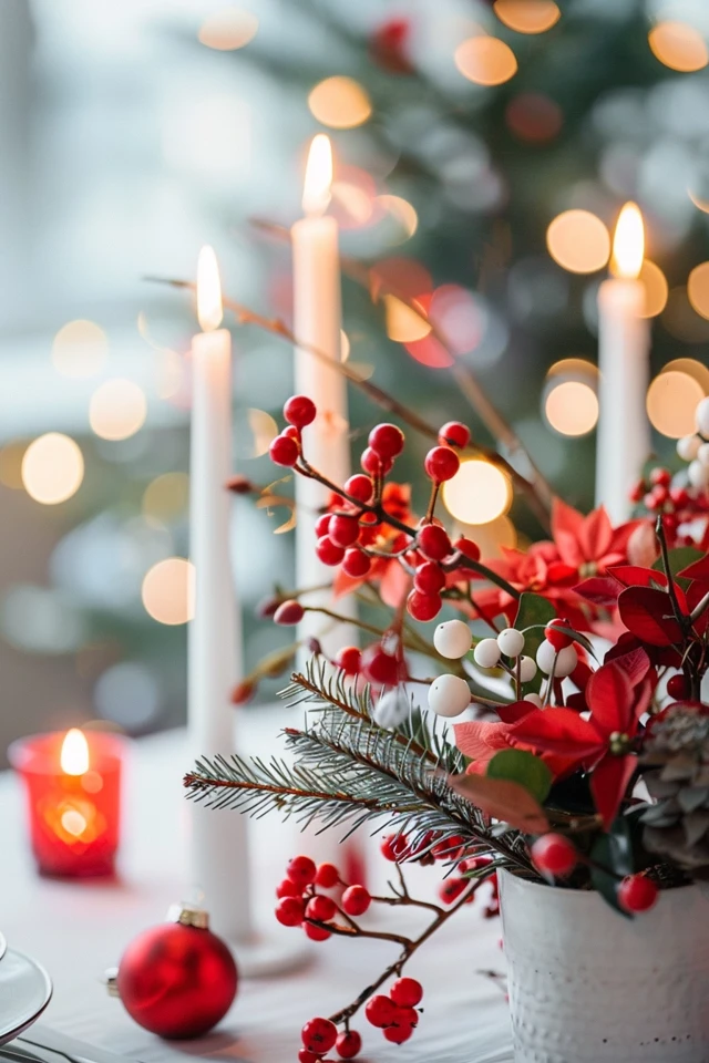 Red and White Christmas Home Decor