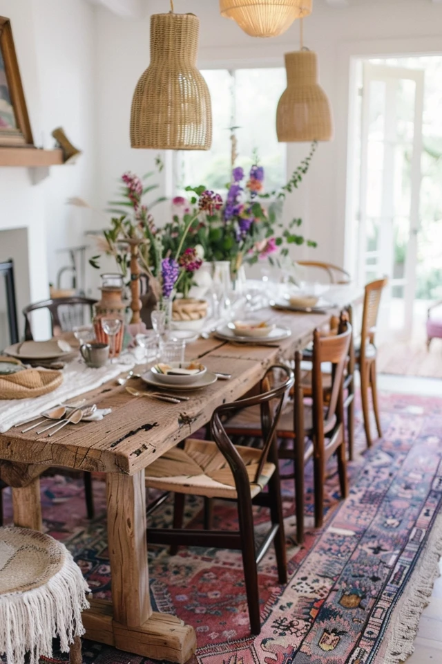 Creating a Bohemian Atmosphere in the Dining Room