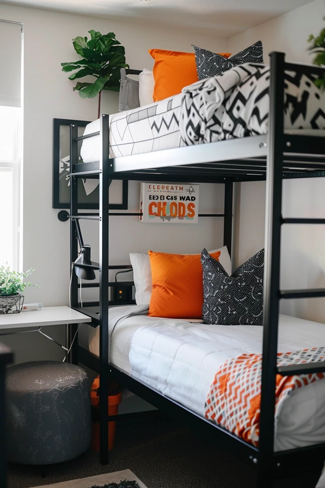 Chic Black and White Dorm Room Ideas for Students