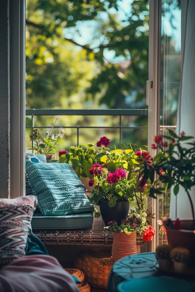 Enhancing Your Balcony Railings with Colorful Blooms