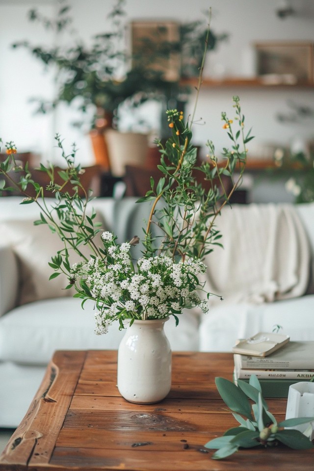Slipcover Couch and Farmhouse Accessories
