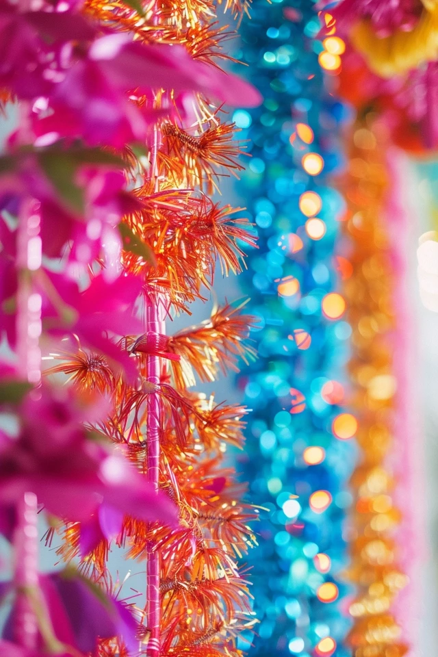 Playful Tinsel Garland in Kids’ Rooms