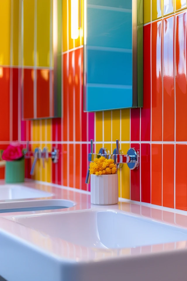 Mid-century Modern Bathrooms: Tiles and Fixtures