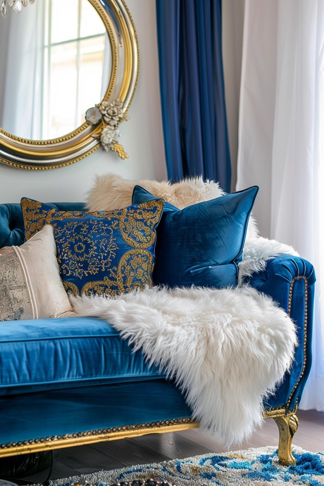 Accessorize with Velvet Pillows and Throws