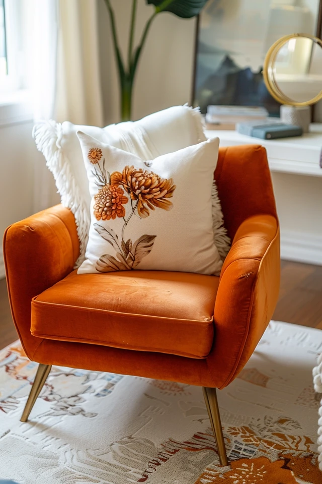 Complementary Colors and Styling Tips for Burnt Orange Living Rooms