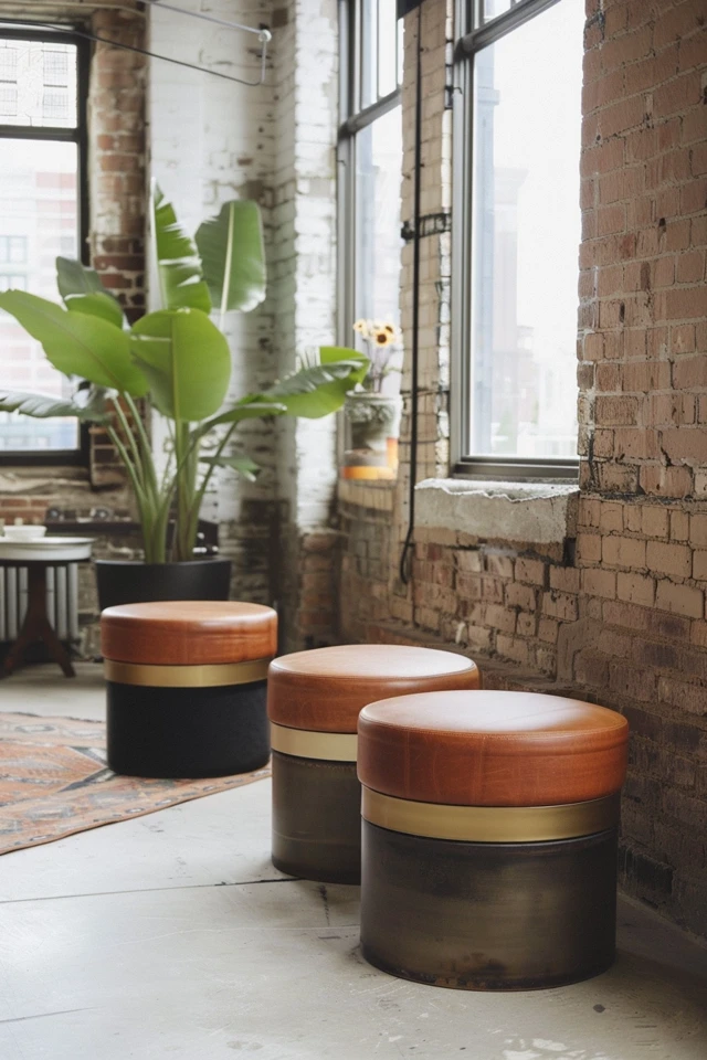 Industrial Ottomans: Stylish Comfort