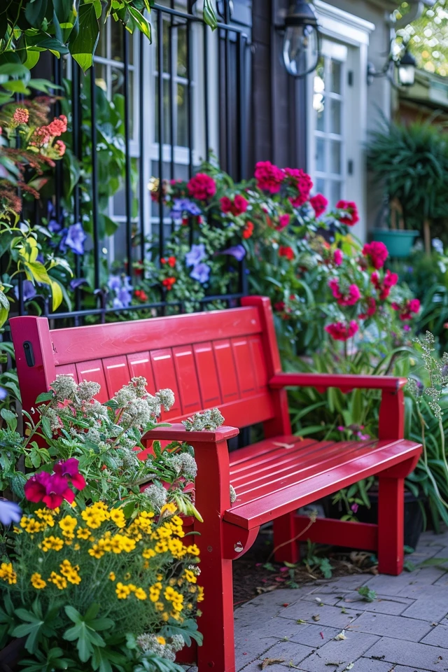 Front Yard Bench Ideas for Cozy Appeal