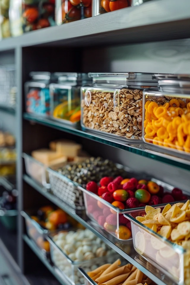 Organizing Snacks in the Refrigerator