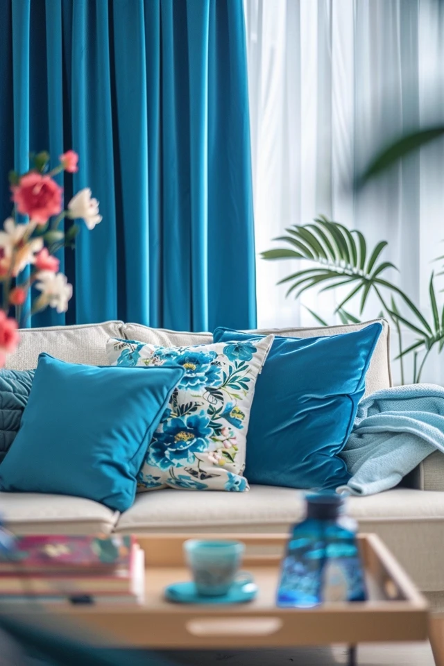 Chic Blue Curtains Living Room Ideas & Tips