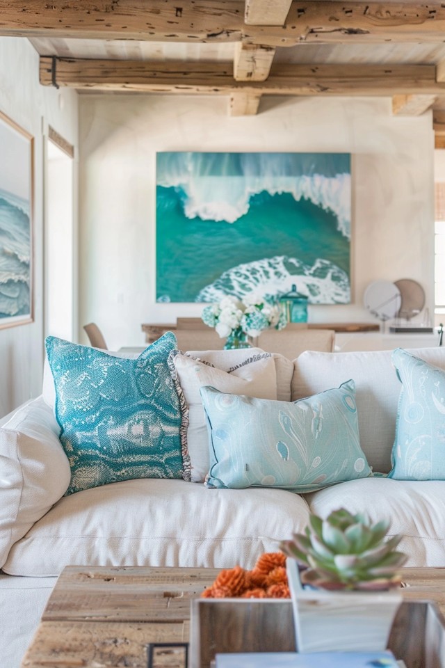 Coastal artwork and decor