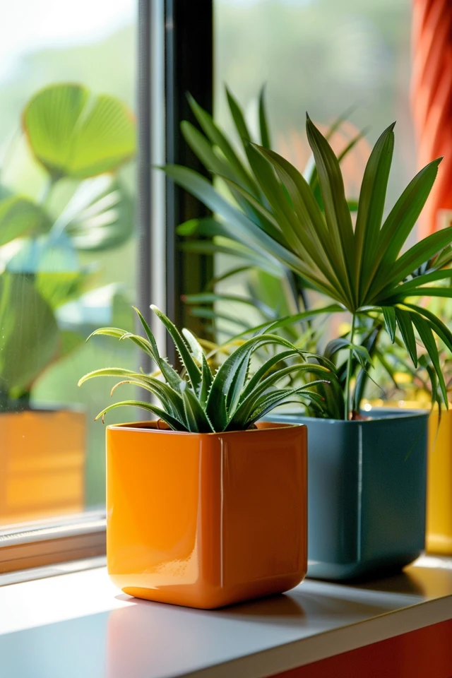 Modern House Plants and Matching Planters