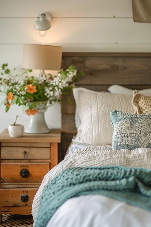 Mixing Vintage and Modern Elements in a Farmhouse Bedroom