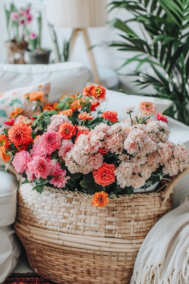 Seasonal Bushel Basket Decorations and Elegant Centerpieces