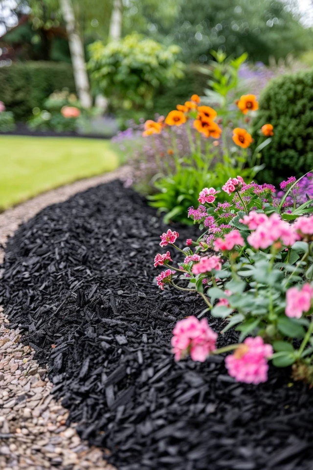 Zen Garden Design with Rubber Mulch