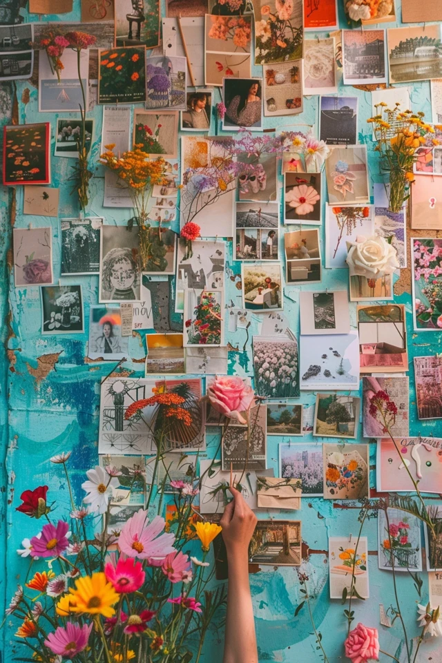 Mixed-Media Photo Wall