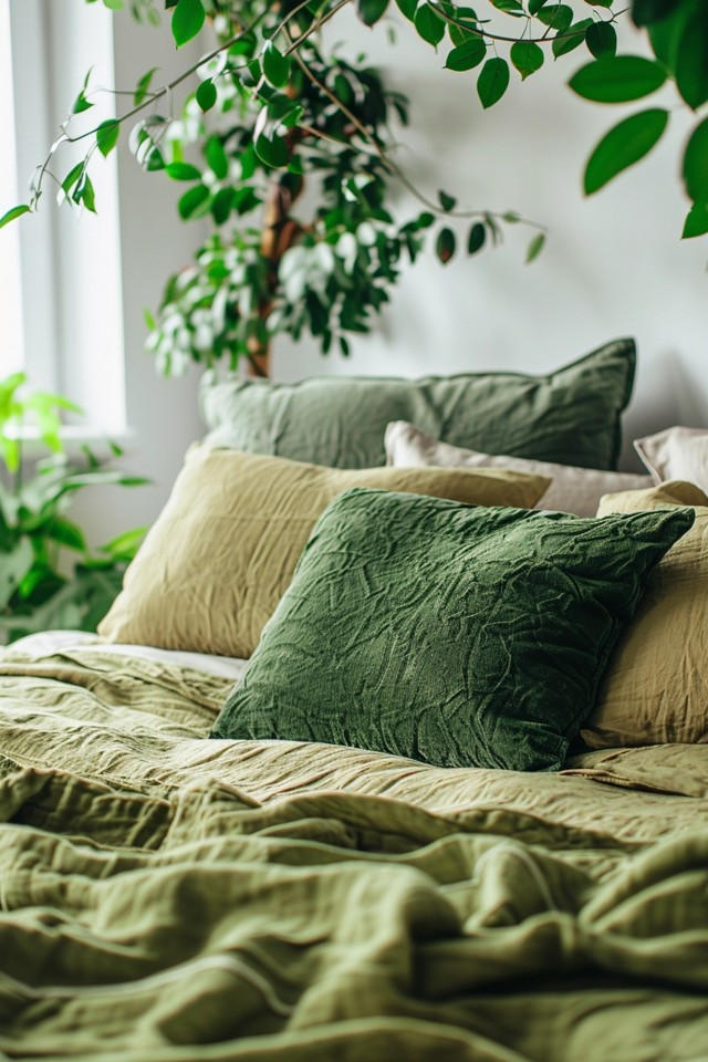 Olive Green Bedding Ideas for Tranquil Decor