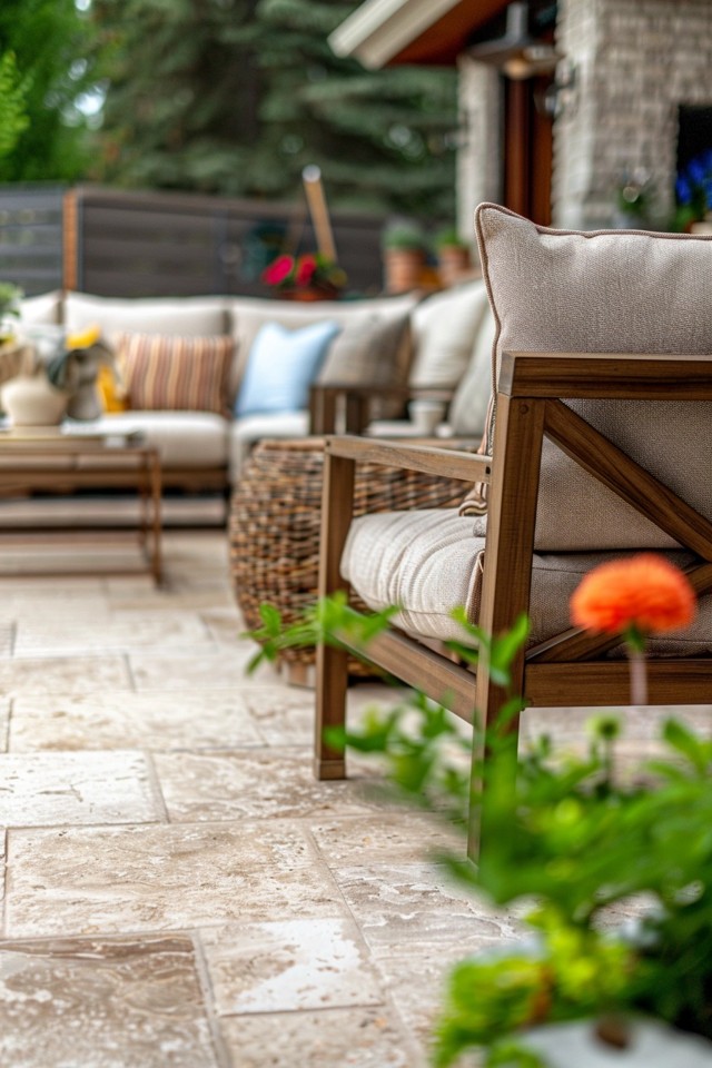 Creating Visual Interest with Vein-Cut Travertine