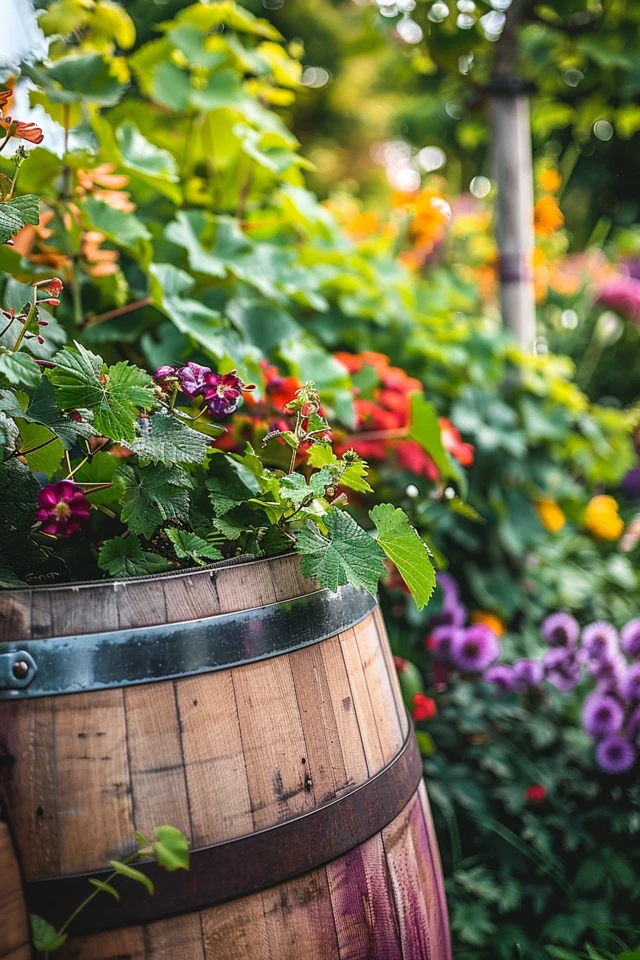 Wine Barrel Decor for a Stylish Outdoor Space